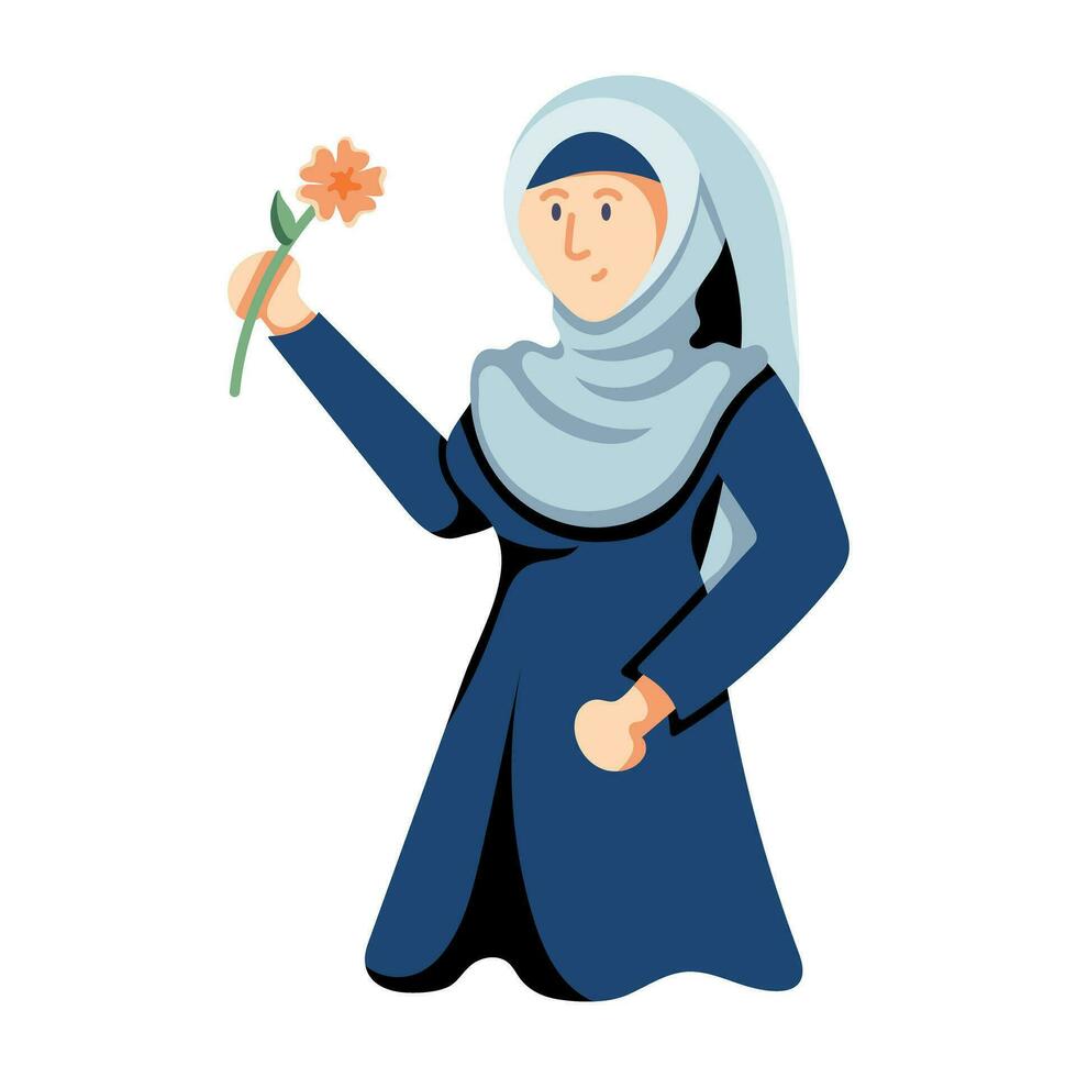 Trendy Muslim Lady vector