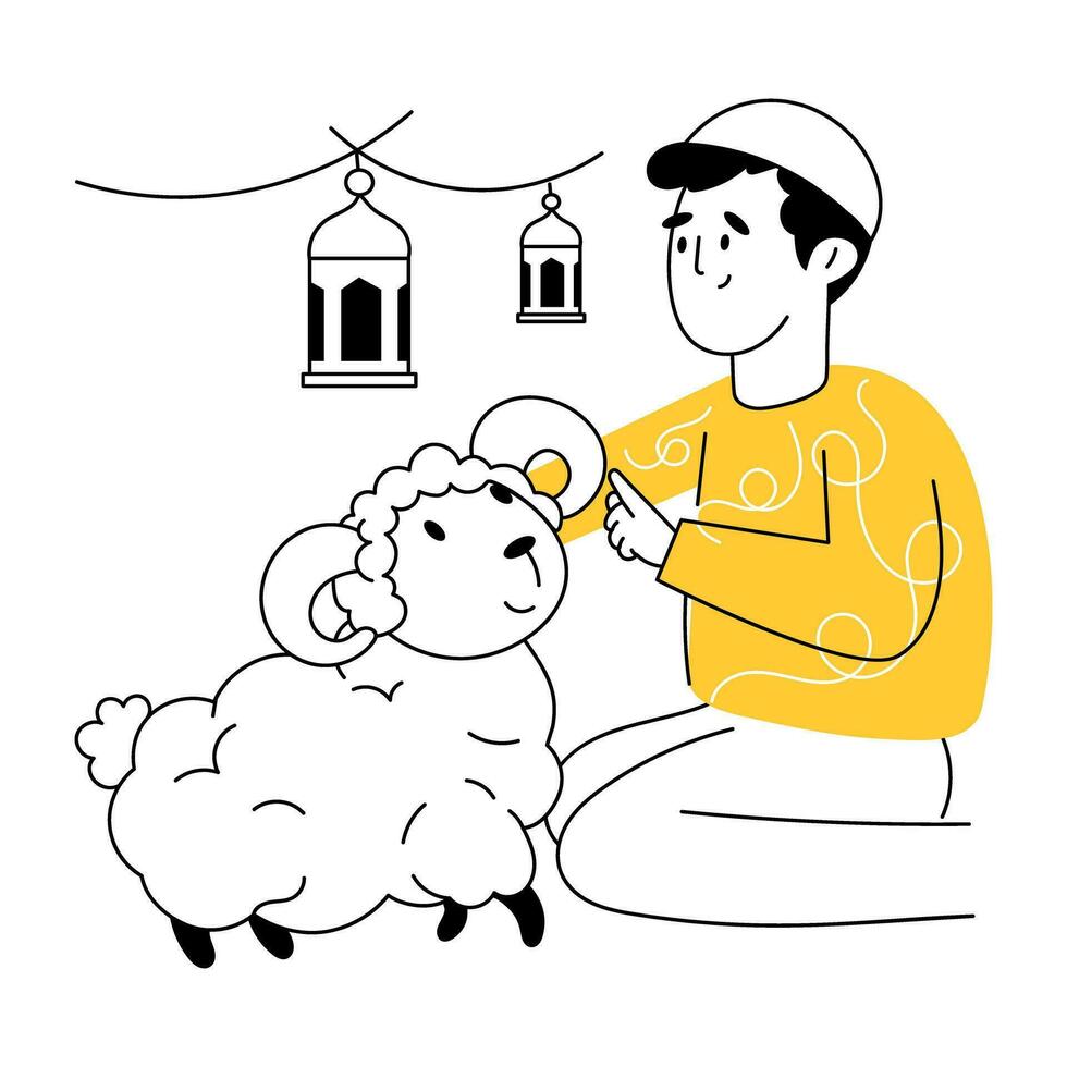 Trendy Eid Sheep vector