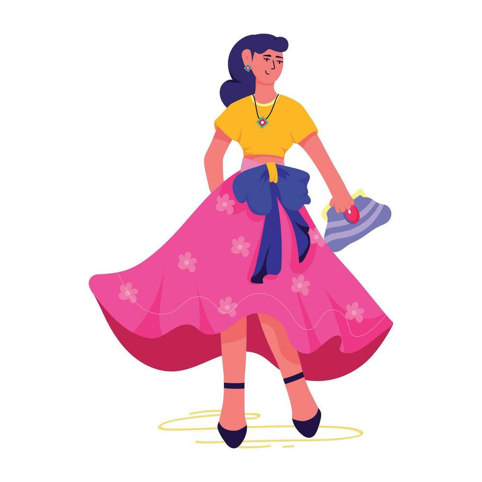 trendy-skirt-outfit-24822561-vector-art-at-vecteezy