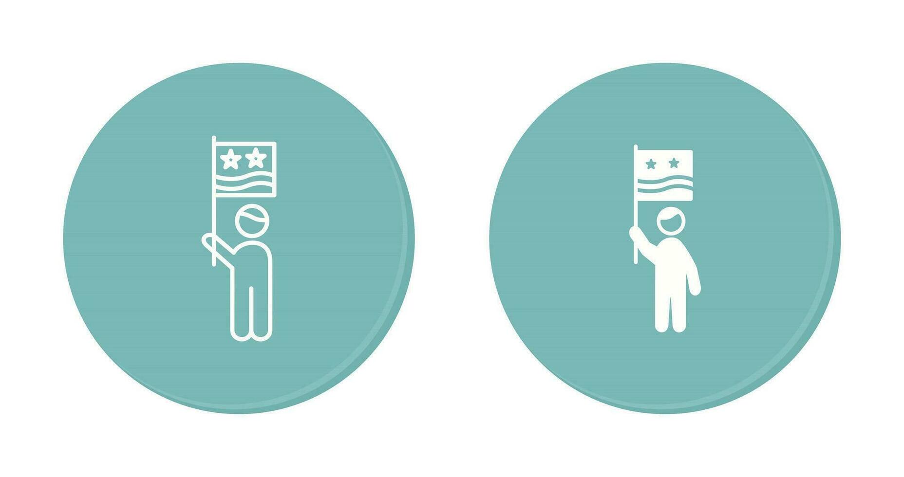 Raising Flag Vector Icon