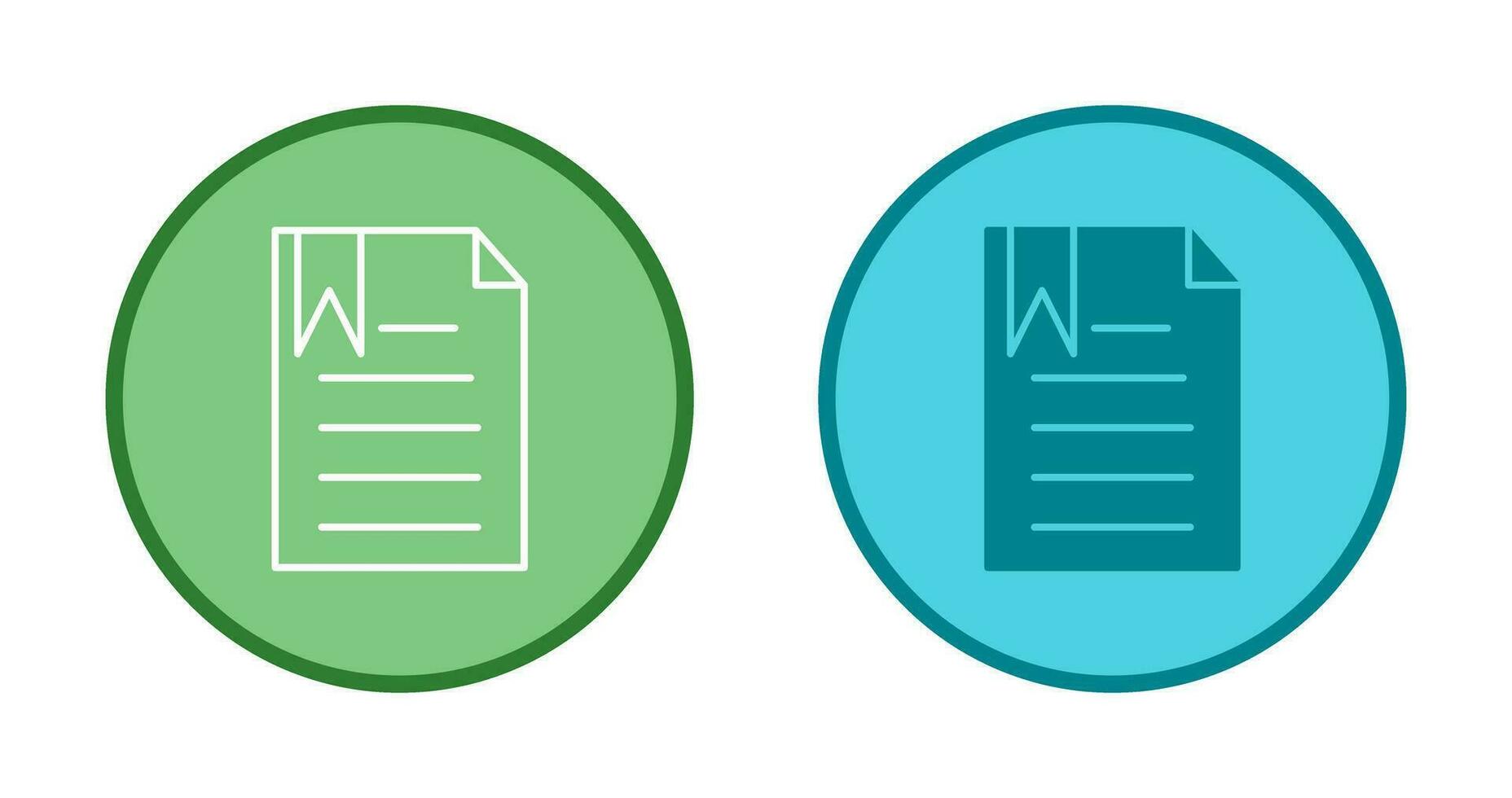 Unique Bookmarked Document Vector Icon