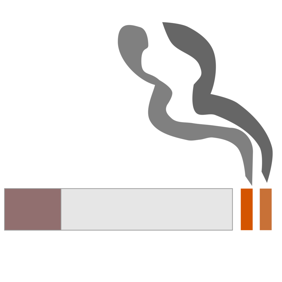 Smoke cigarette PNG Illustration.