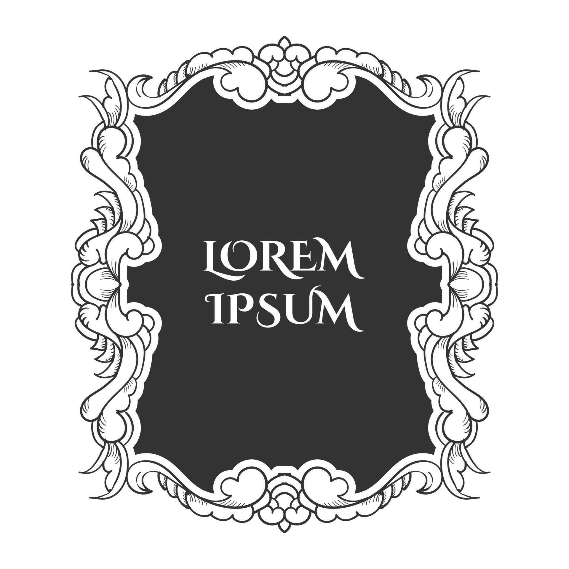 Hand drawn Abstrack doodle art frame. Vector. 24823158 Vector Art at