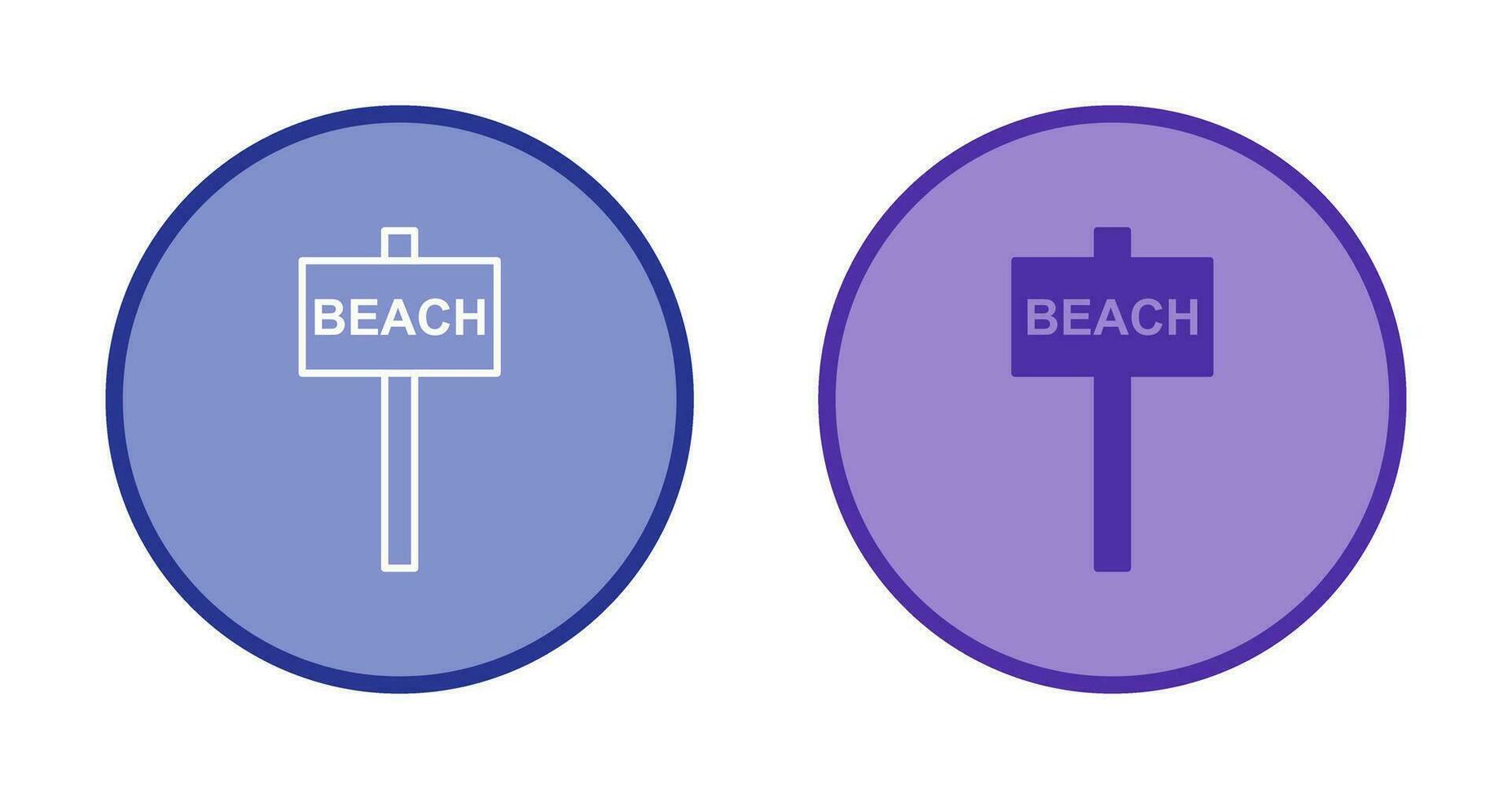 Beach Sign Vector Icon