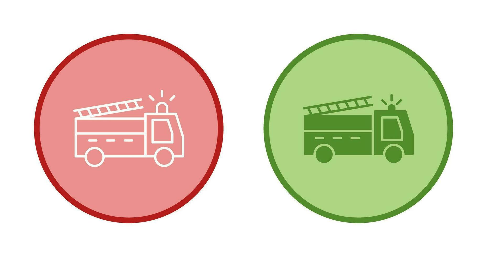Unique Fire Truck Vector Icon