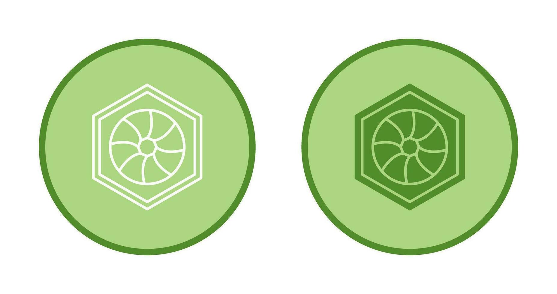 Unique Hexagonal Diaphram Vector Icon
