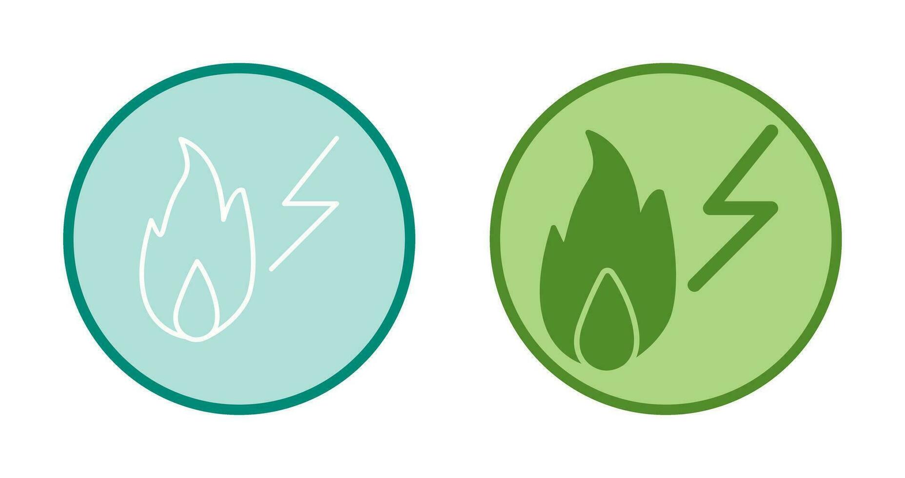 Unique Electricity Fire Vector Icon