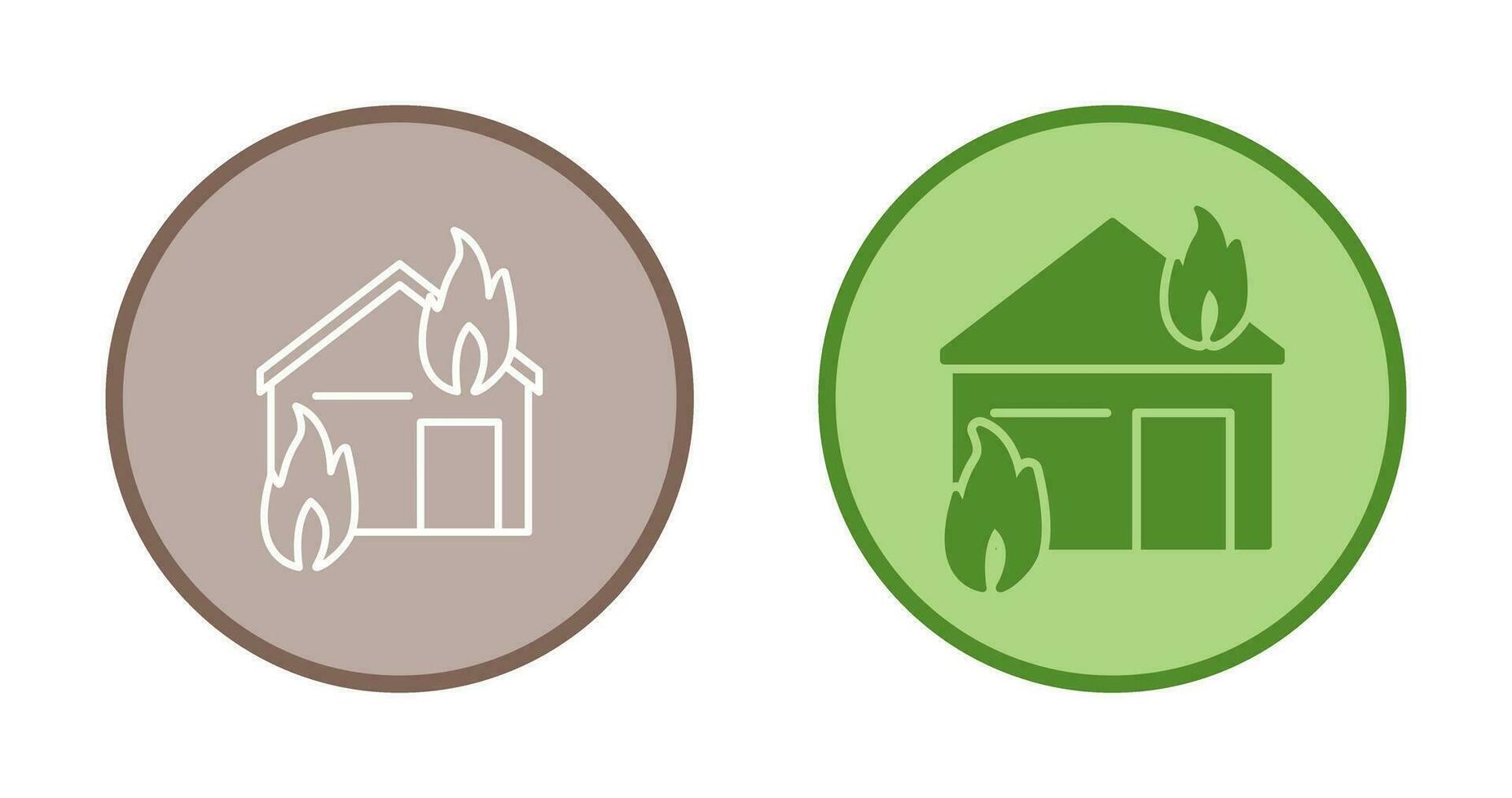 Unique Fire Consuming House Vector Icon