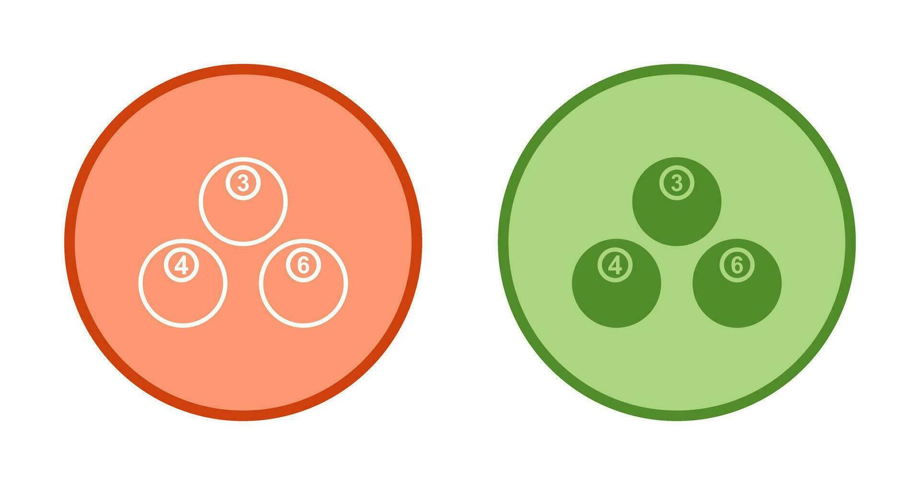 Unique Snooker Balls Vector Icon