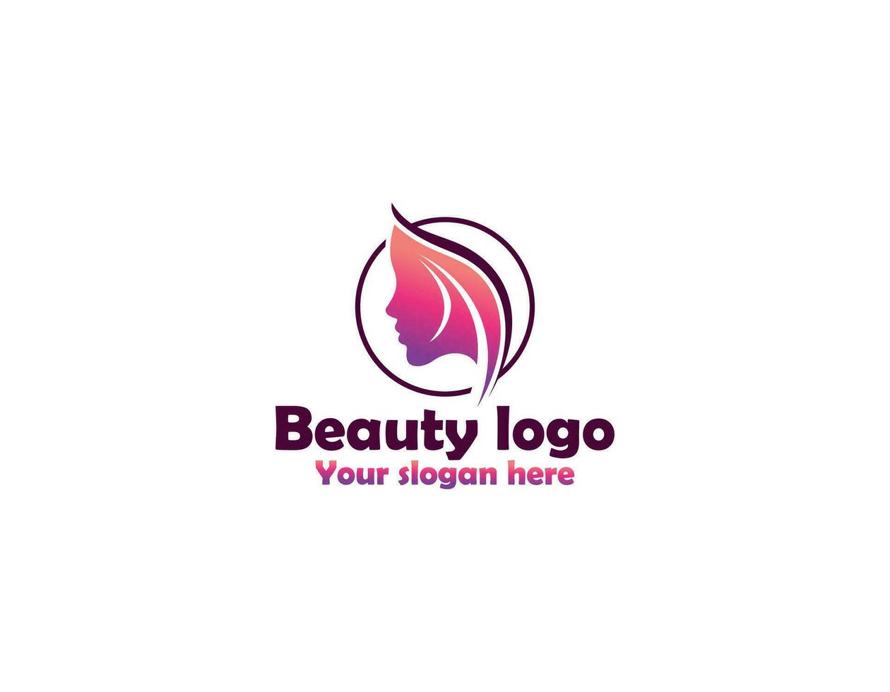 Gradient hair salon logo vector