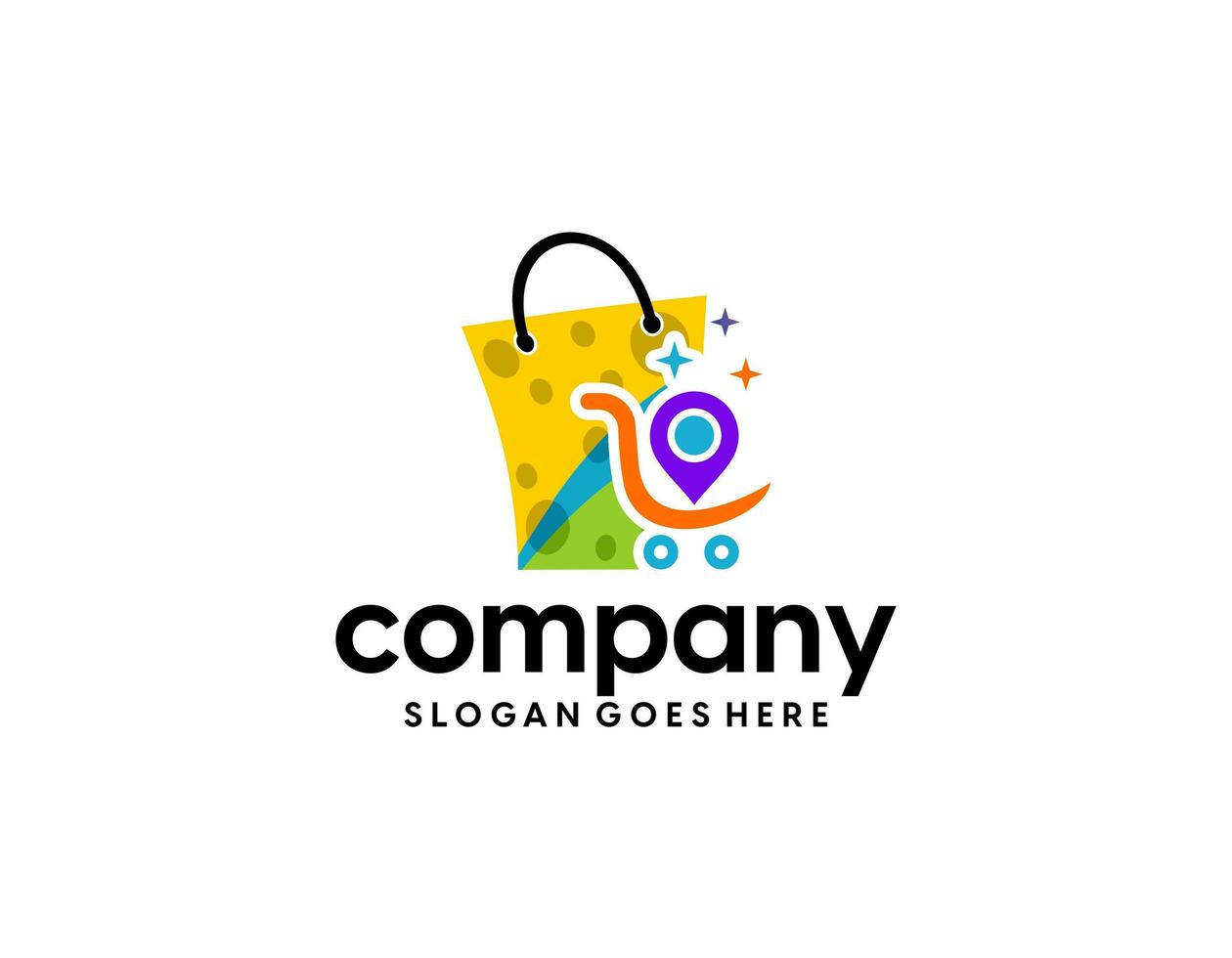 Modern gradient e commerce-logo-collection vector