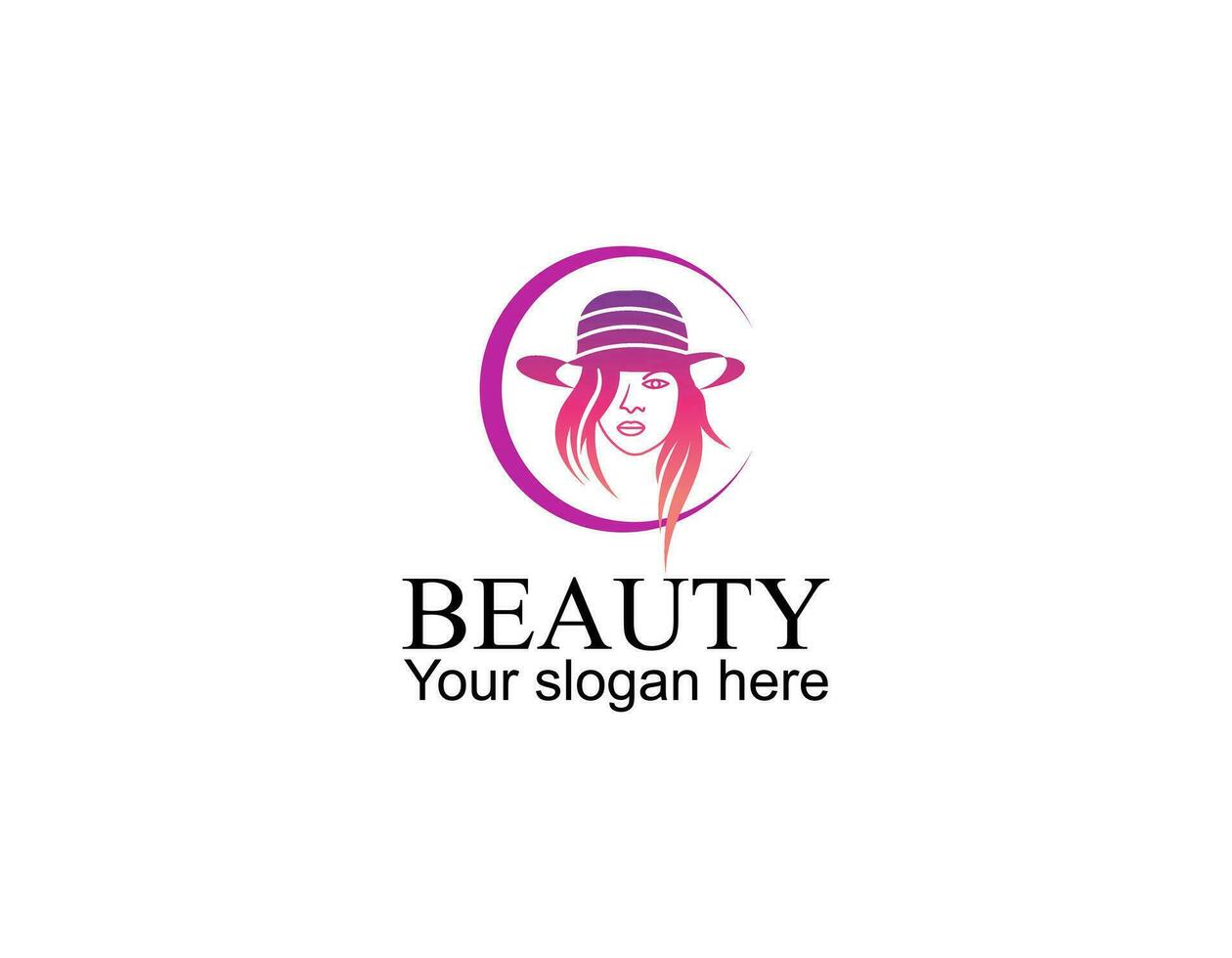 mujer belleza y Moda logo vector
