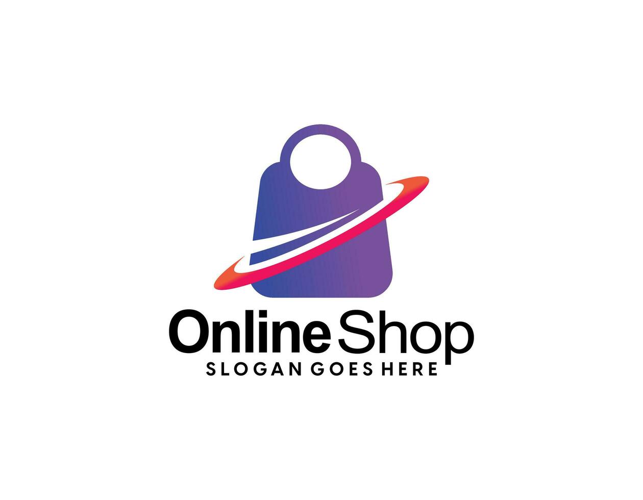 en línea tienda logo diseños modelo. ilustración vector gráfico de compras carro y tienda bolso combinación logo diseño concepto. Perfecto para comercio electrónico, venta, descuento o Tienda web elemento. empresa emblema