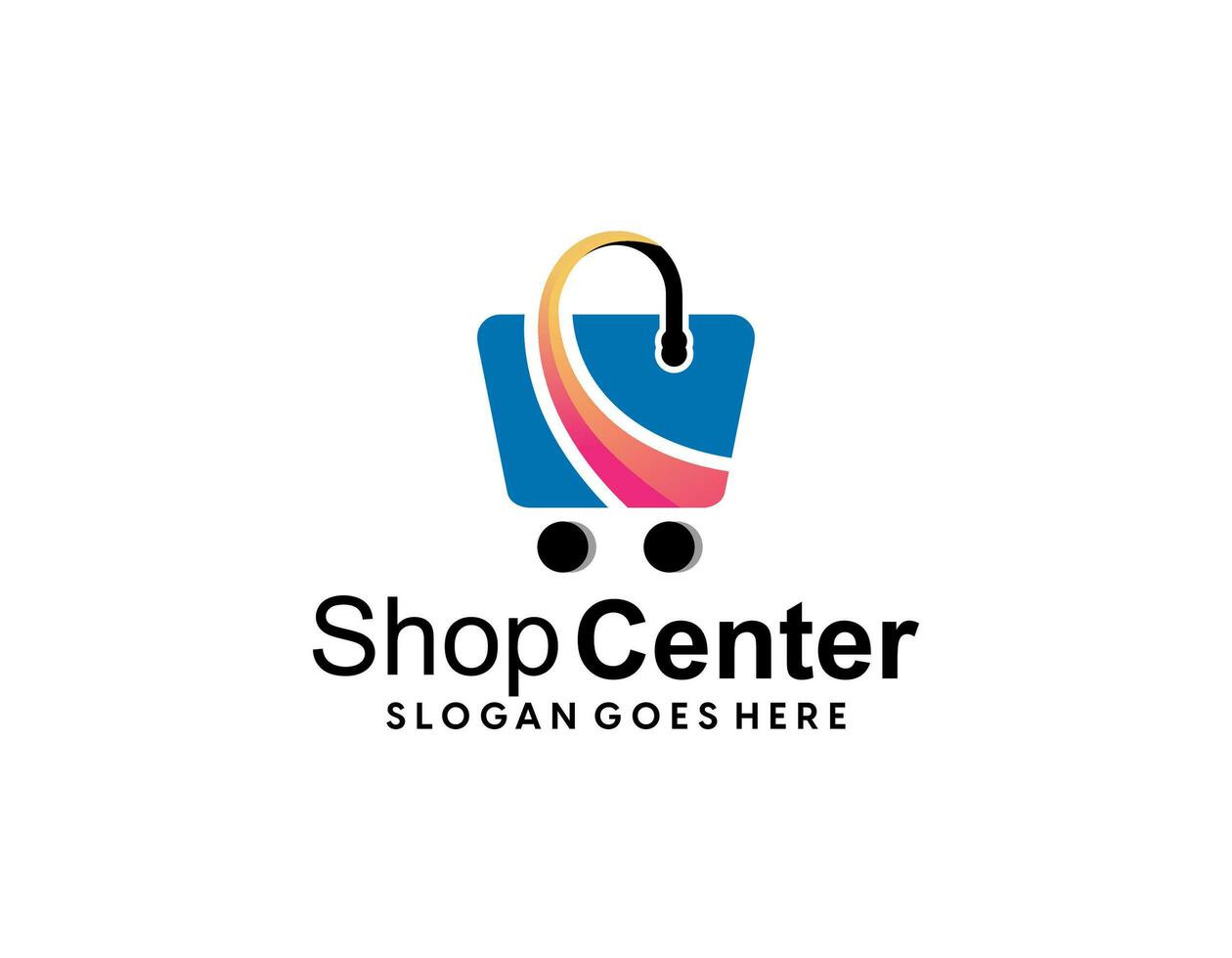 Modern gradient e commerce-logo-collection vector