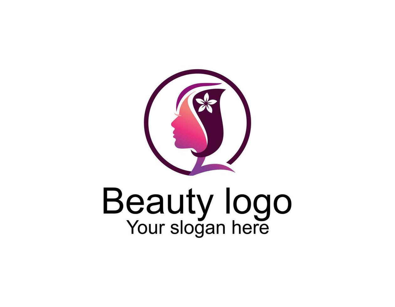 Luxury hair salon logo collection vector