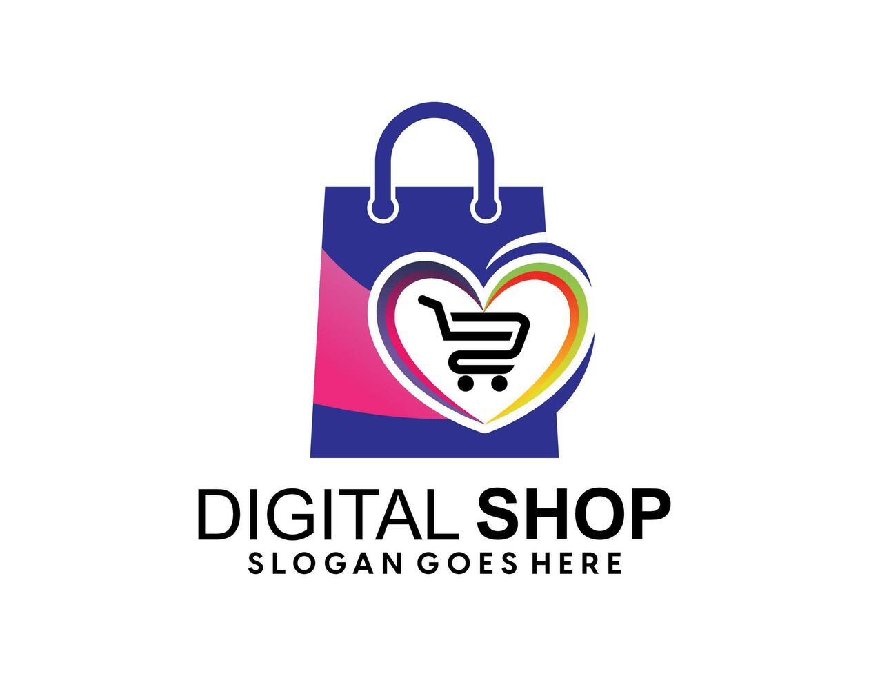 Modern Online Shop Logo designs Template vector