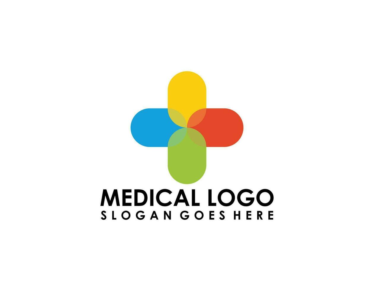 Creative Medical healthcare logo design vector