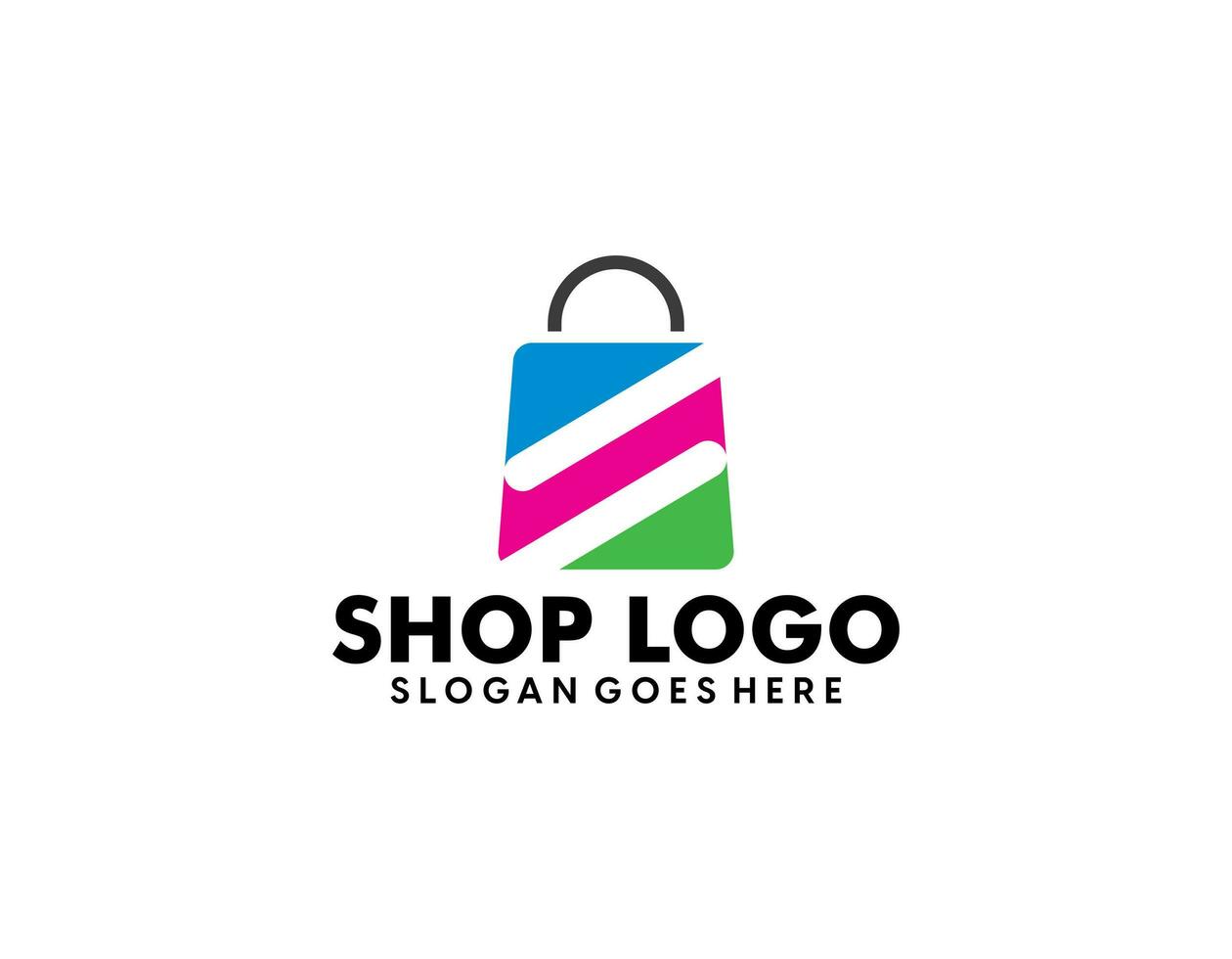 E commerce logo design vector. Online shop logo design idea vector