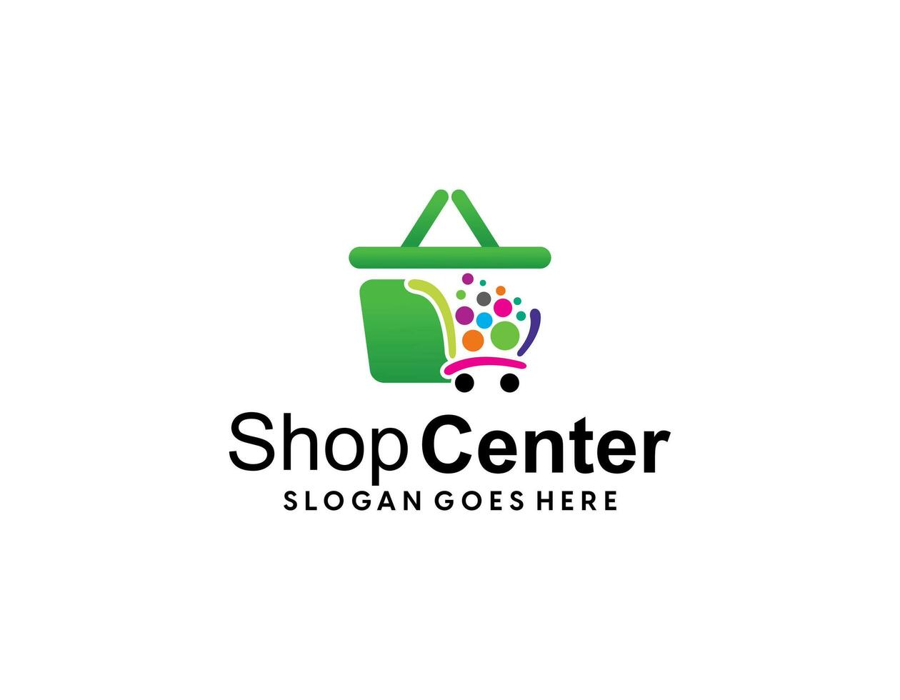 Online Shop Logo Template Design Vector