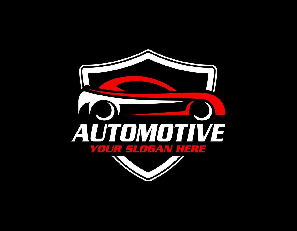ilustración de coche alquiler logo, emblema, insignias aislado en negro fondo, oscuro logo con atractivo color degradado. vector