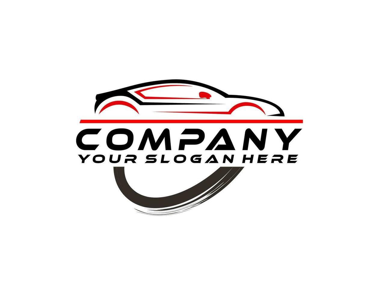 Auto style car logo design with concept sports vehicle icon silhouette on light grey background. Vector illustration.