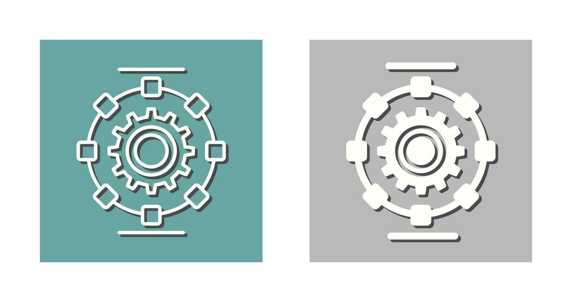 icono de vector de proceso automatizado