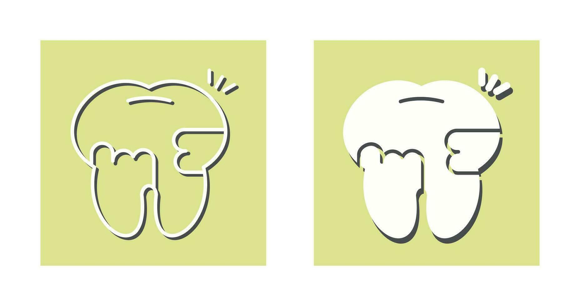 Toothache And Plaque Vector Icon