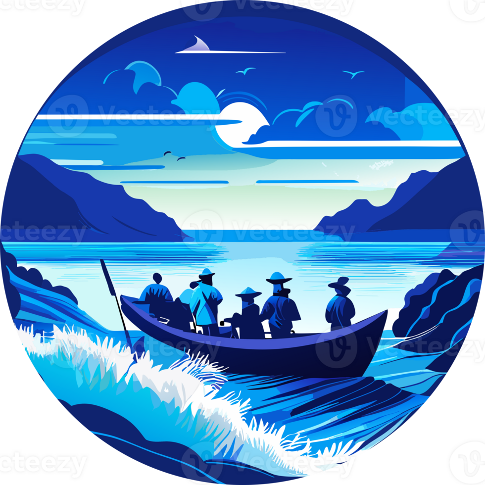 Fishermen who go out to sea. Generative AI 24825101 PNG