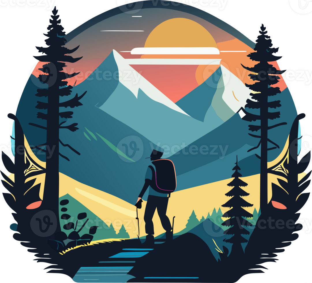 person in the mountains. png