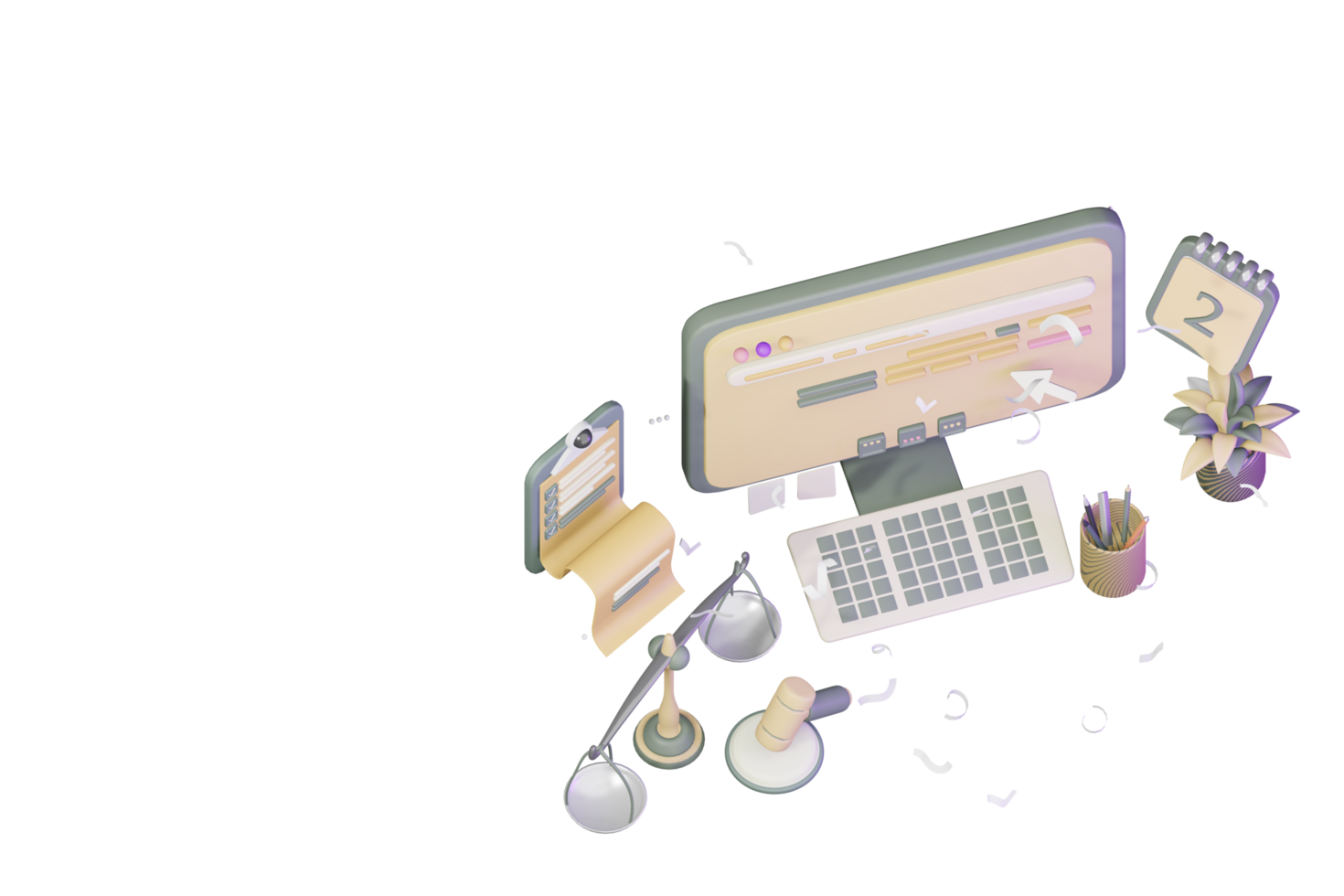 3d fluxo de trabalho conceito do lei profissional advogado png