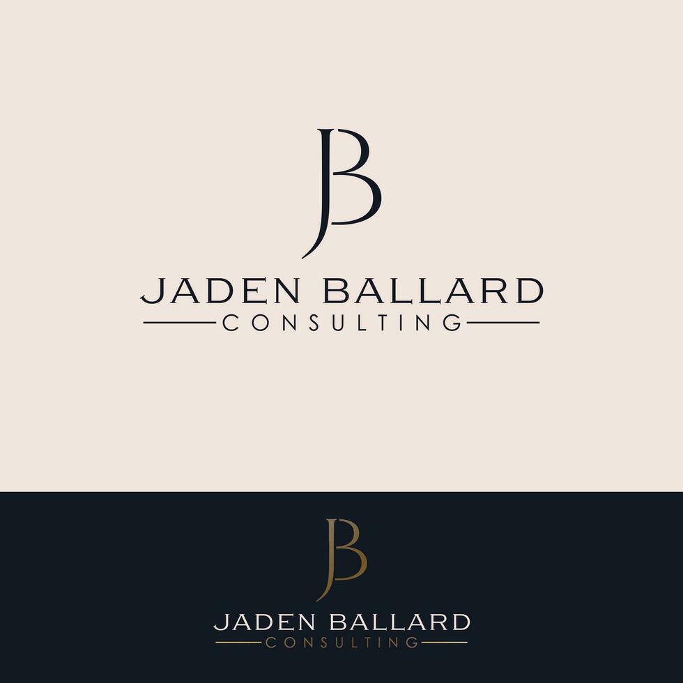 Jaden Ballard consulting vector logo design. Letters J and B logotype. Initials JB logo template.
