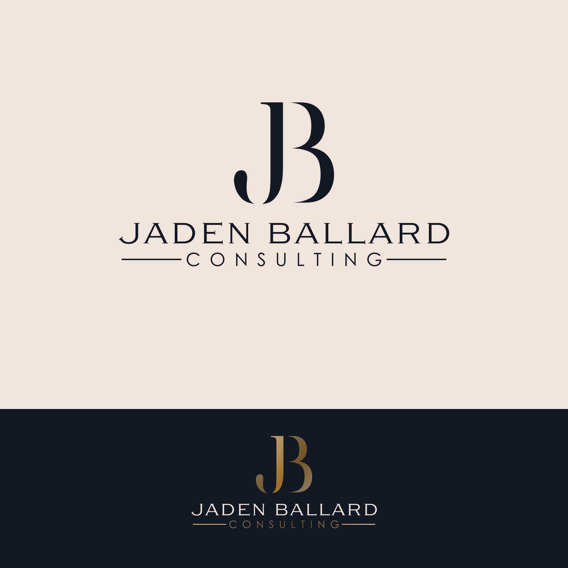 Jaden Ballard consulting vector logo design. Letters J and B logotype
