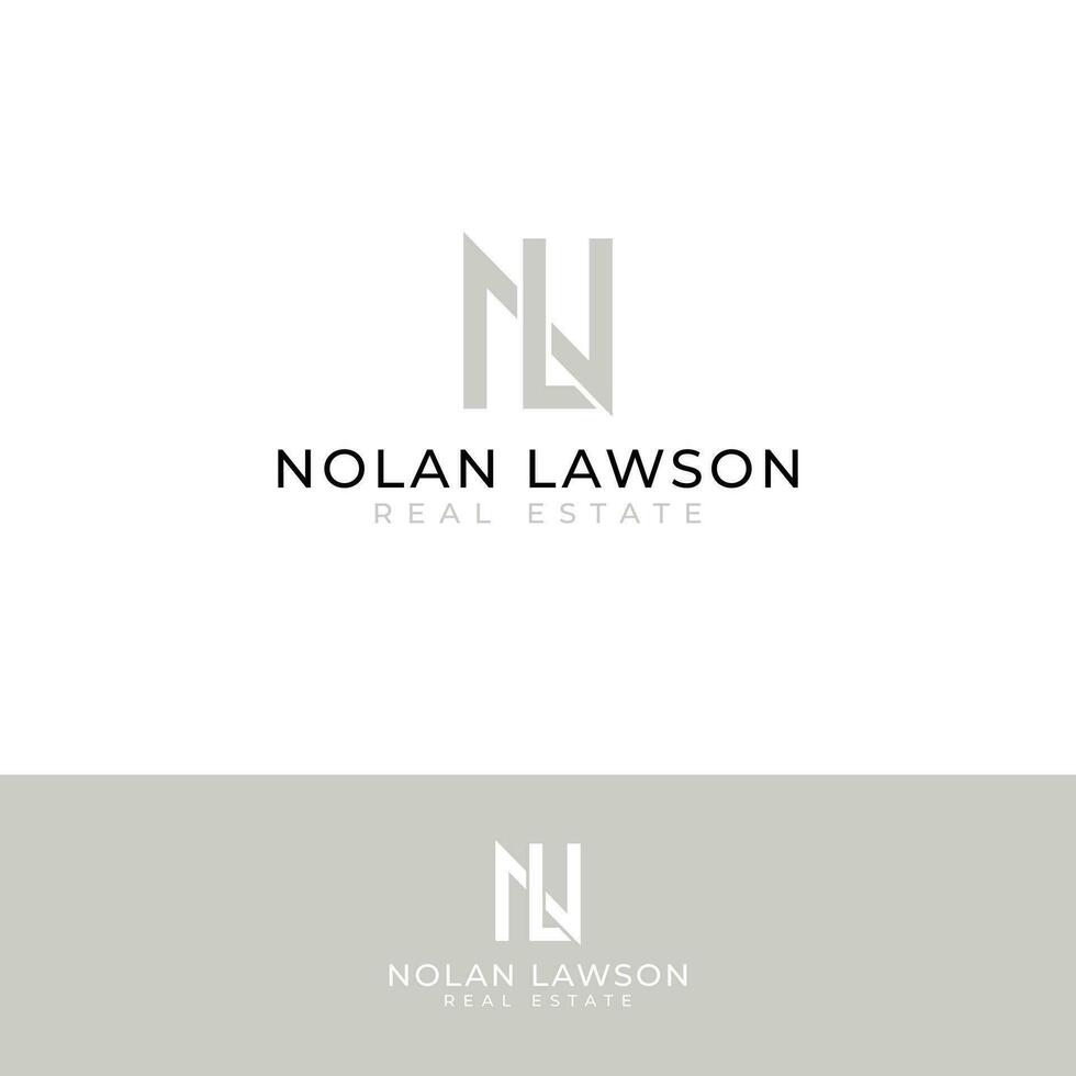 Nolan Lawson real estate vector logo design. Letters N and L logotype. Initials NL logo template.