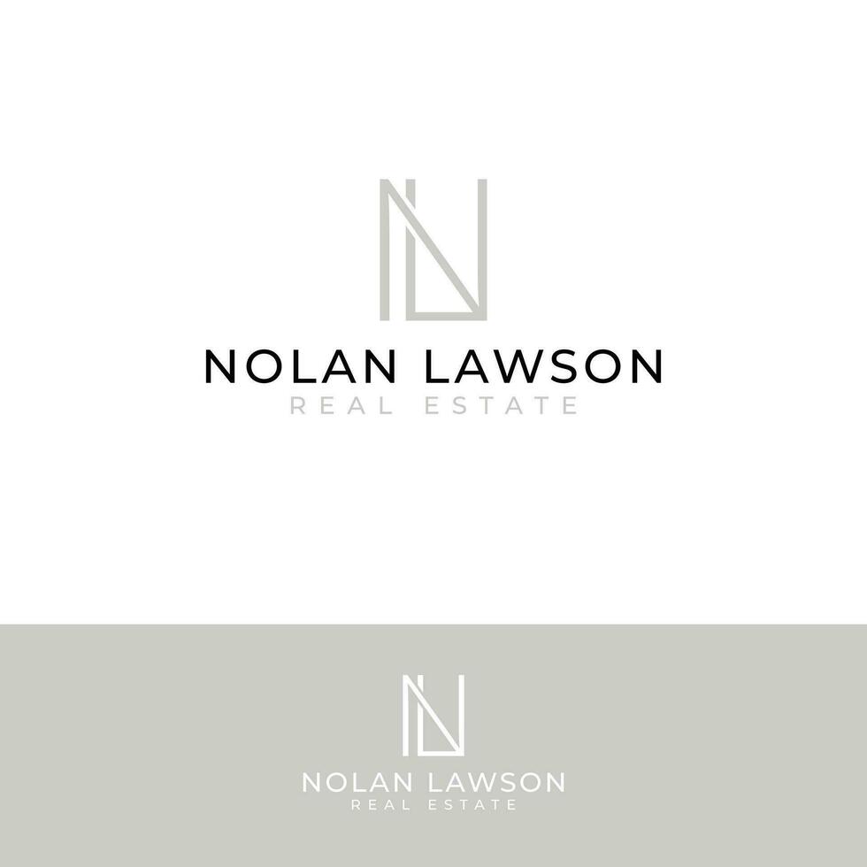 nolan leyson real inmuebles vector logo diseño. letras norte y l logotipo iniciales nl logo modelo.