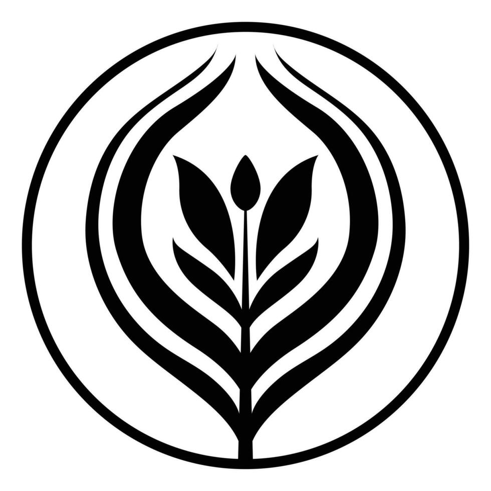 Abstract leaves vector icon design. Nature flat icon.