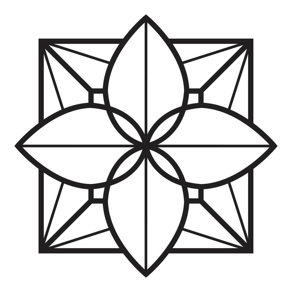 resumen floral vector icono diseño. geométrico icono símbolo bueno para impresión y web.