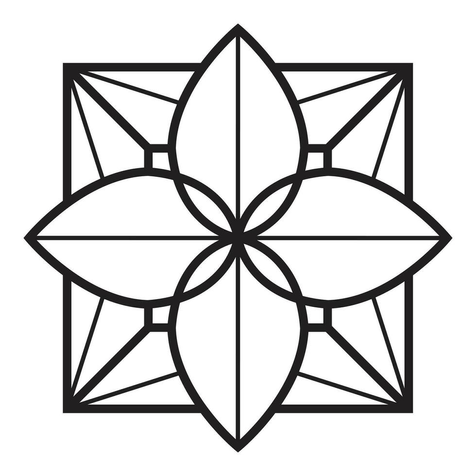Abstract floral vector icon design. Geometric icon symbol good for print and web.