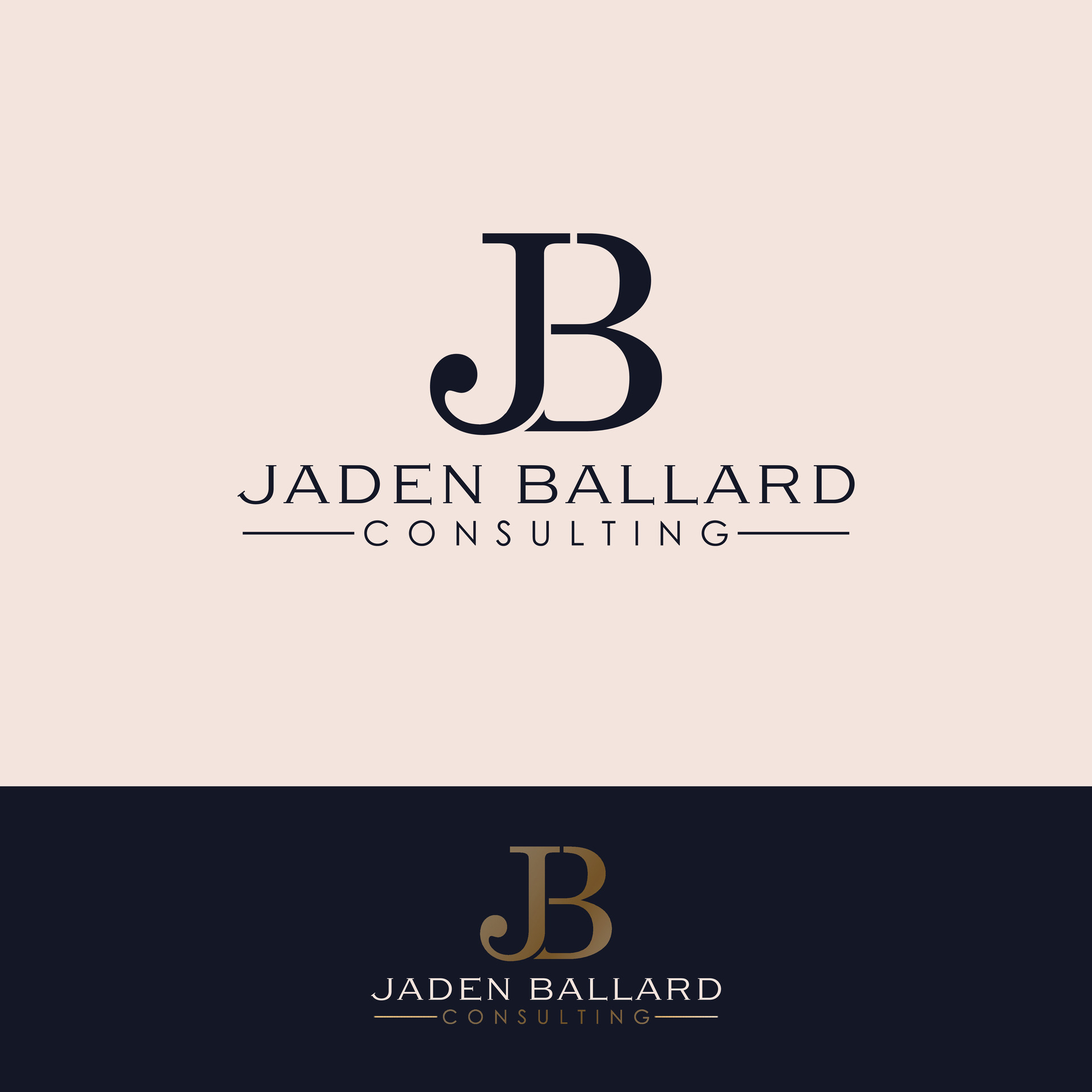 Jaden Ballard consulting vector logo design. Letters J and B logotype