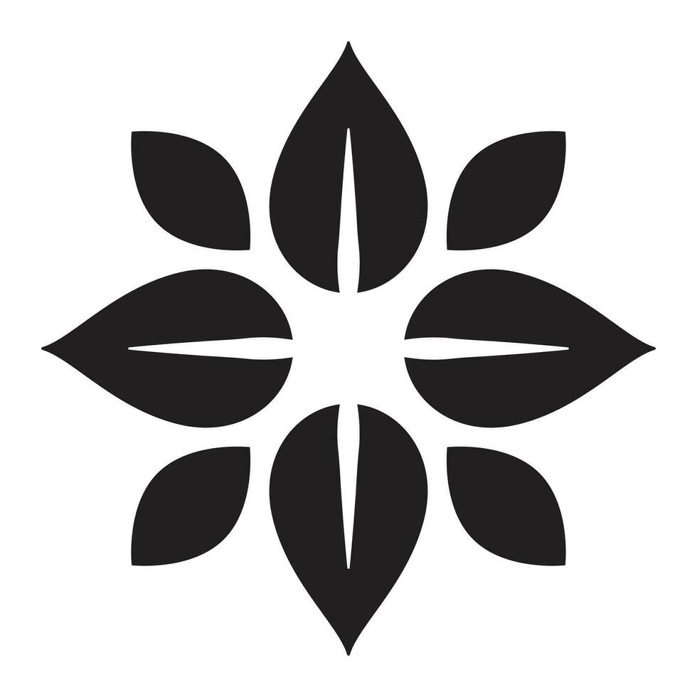 geométrico sencillo flor vector icono diseño. naturaleza plano icono.