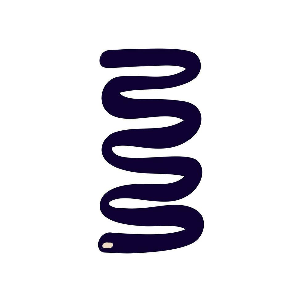 snake in modern trendy naive style. Minimalistic funky bizarre snake vector