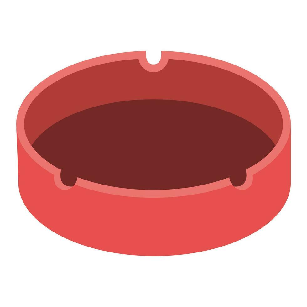 Ashtray for smoking cigarettes. Vector illustration.