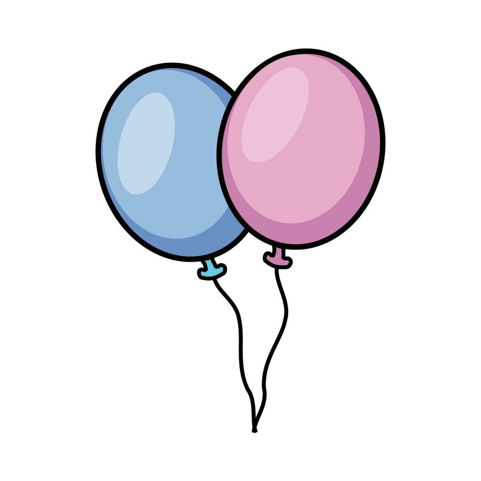 balloons helium floating isolated icon vector illustration. design icon. Suitable for children's designs, birthday events, celebrations, greeting cards, etc