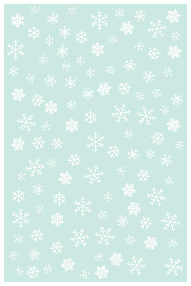 Seamless pattern with snowflakes on a sky blue background. The background is soft blue with an irregular pattern of snowflakes. Suitable for use as a background for greeting designs, banners, etc vector