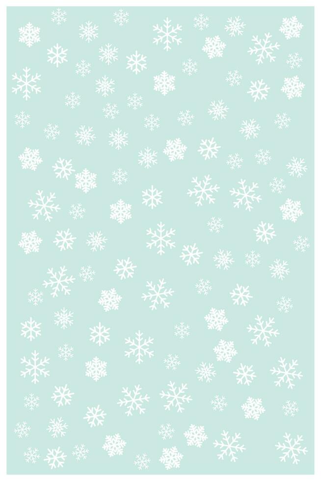 Seamless pattern with snowflakes on a sky blue background. The background is soft blue with an irregular pattern of snowflakes. Suitable for use as a background for greeting designs, banners, etc vector