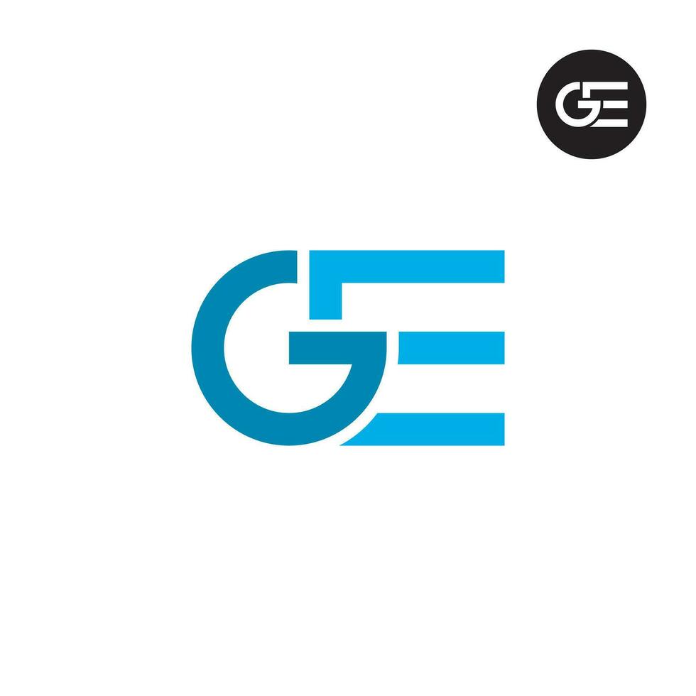 Letter GE Monogram Logo Design vector