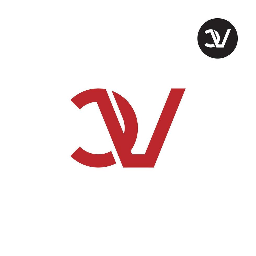 Letter CV Monogram Logo Design vector