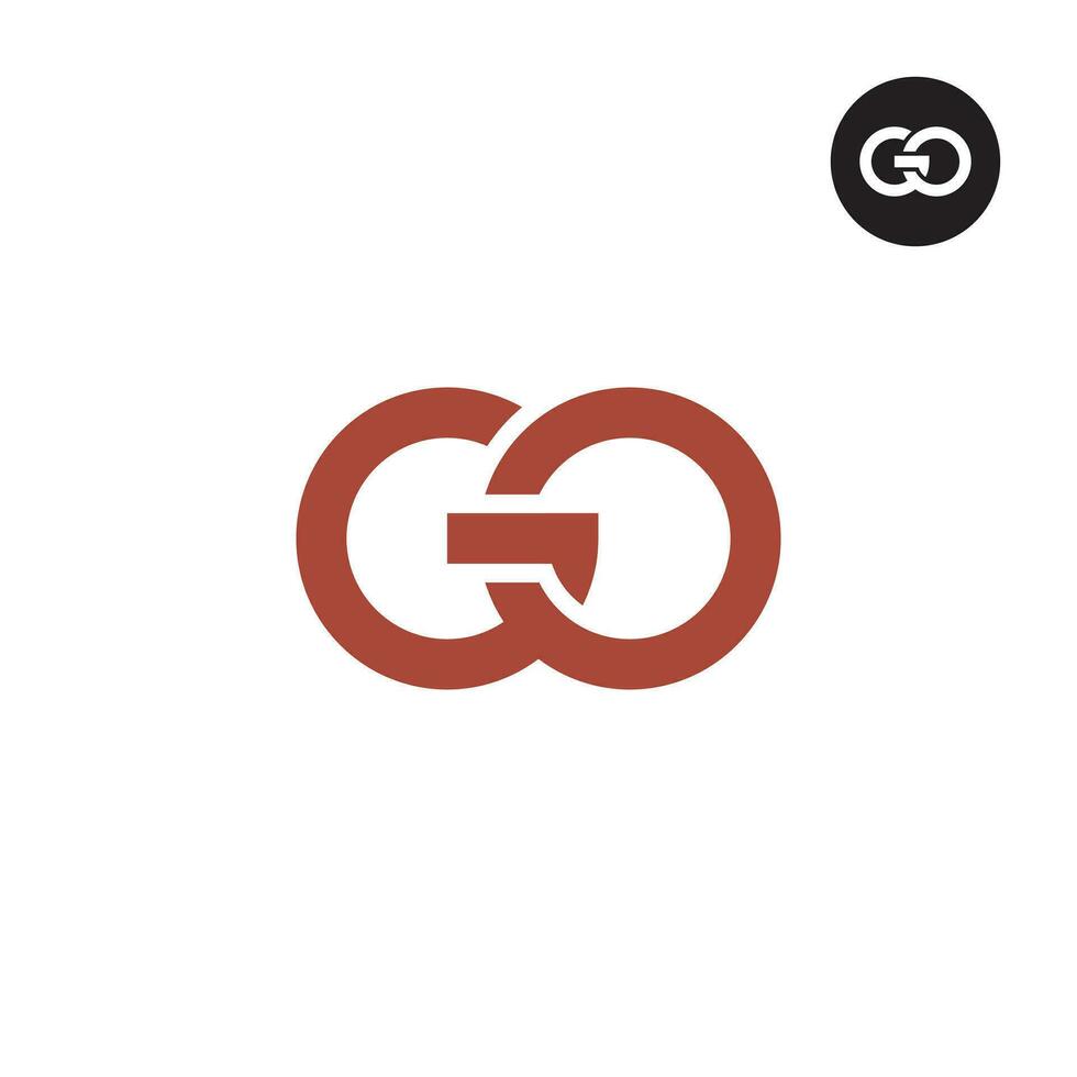 Letter GO Monogram Logo Design vector
