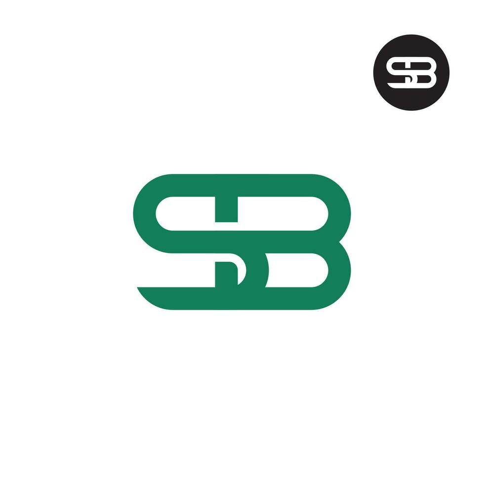 Letter SB Monogram Logo Design vector