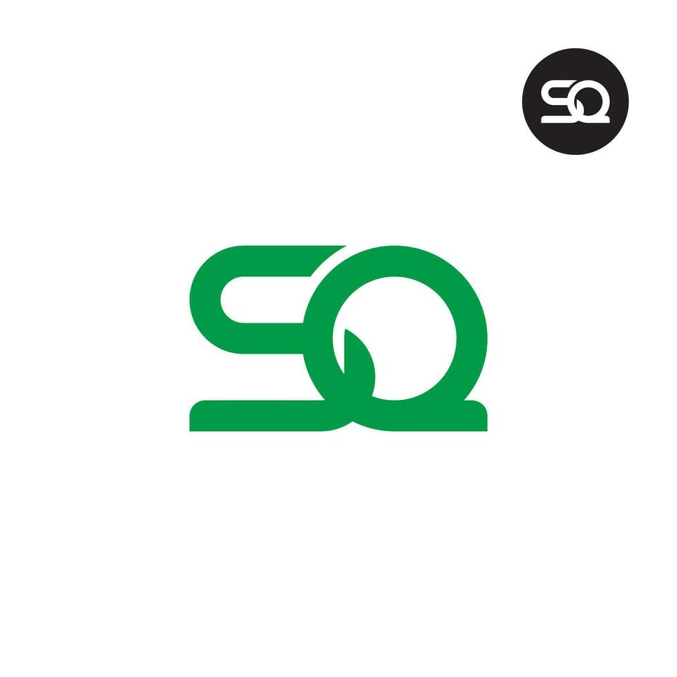 Letter SQ Monogram Logo Design vector