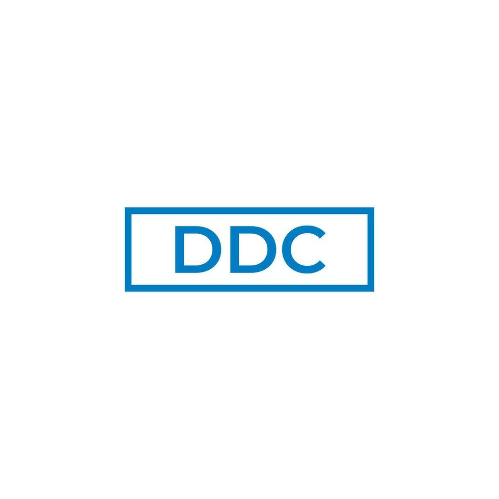 Corporate Letter DDC in rectangle Monogram Logo Design Vector